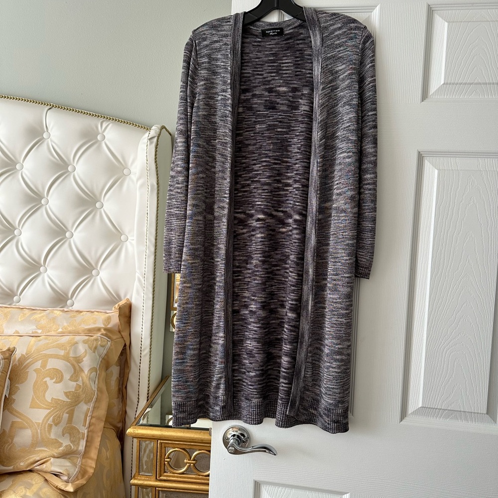 Knit Cardigan with silver threads